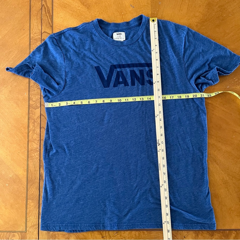 VANS Blue graphic logo T-Shirt Boys size XL - Picture 4 of 5